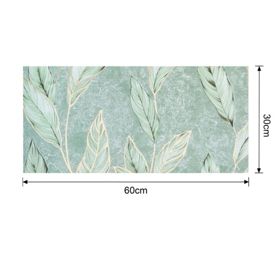 Set 6 panouri decorative autoadezive cu folie de aluminiu, efect marmura, suprafata acoperita 1.08 m², Naimeed D7115, 60x30 cm, Verde