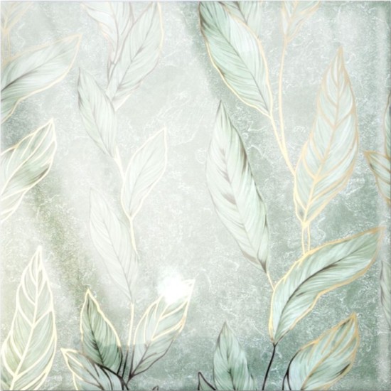 Set 6 panouri decorative autoadezive cu folie de aluminiu, efect marmura, suprafata acoperita 1.08 m², Naimeed D7115, 60x30 cm, Verde