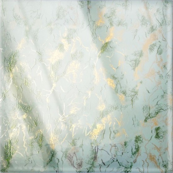 Set 6 panouri decorative autoadezive cu folie de aluminiu, efect marmura, suprafata acoperita 1.08 m², Naimeed D7117, 60x30 cm, Verde