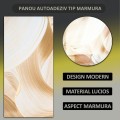 Set 6 panouri decorative autoadezive cu folie de aluminiu, efect marmura,  suprafata acoperita 1.08 m², Naimeed D7119, 60x30 cm, Crem