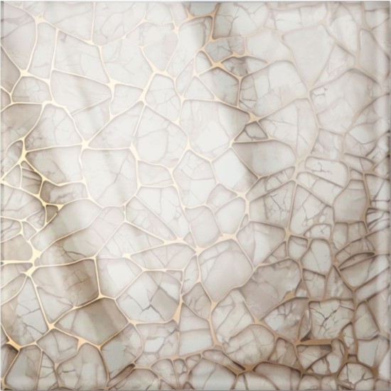 Set 6 panouri decorative autoadezive cu folie de aluminiu, efect marmura,  suprafata acoperita 1.08 m², Naimeed D7120, 60x30 cm, Bej