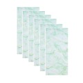 Set 6 panouri decorative autoadezive cu folie de aluminiu, efect marmura, suprafata acoperita 1.08 m², Naimeed D7122, 60x30 cm, Verde deschis