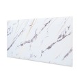 Set 6 panouri decorative autoadezive cu folie de aluminiu, efect marmura,  suprafata acoperita 1.08 m², Naimeed D7124, 60x30 cm, Alb