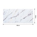 Set 6 panouri decorative autoadezive cu folie de aluminiu, efect marmura,  suprafata acoperita 1.08 m², Naimeed D7124, 60x30 cm, Alb