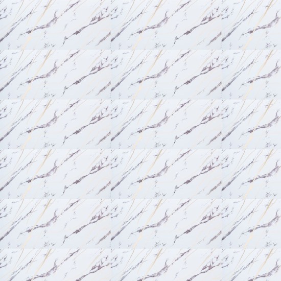 Set 6 panouri decorative autoadezive cu folie de aluminiu, efect marmura,  suprafata acoperita 1.08 m², Naimeed D7124, 60x30 cm, Alb