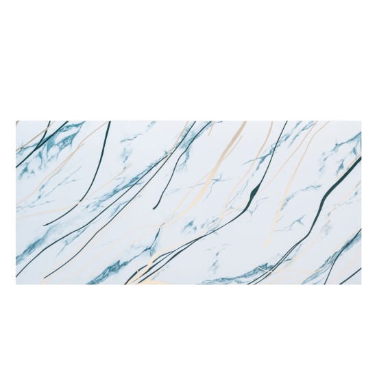Set 6 panouri decorative autoadezive cu folie de aluminiu, efect marmura, suprafata acoperita 1.08 m², Naimeed D7125, 60x30 cm, Alb/Albastru Set 6 panouri decorative autoadezive cu folie de aluminiu, efect marmura, suprafata acoperita 1.08 m², Naimeed D7125, 60x30 cm, Alb/Albastru