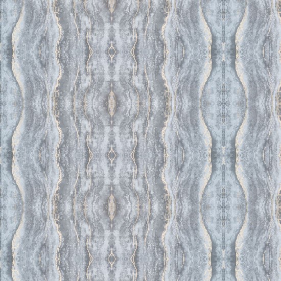 Set 6 panouri decorative autoadezive cu folie de aluminiu, efect marmura,  suprafata acoperita 1.08 m², Naimeed D7126, 60x30 cm, Gri inchis