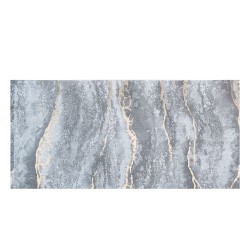 Set 6 panouri decorative autoadezive cu folie de aluminiu, efect marmura,  suprafata acoperita 1.08 m², Naimeed D7126, 60x30 cm, Gri inchis