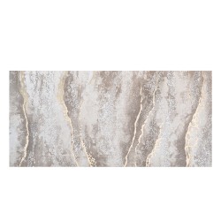Set 6 panouri decorative autoadezive cu folie de aluminiu, efect marmura, suprafata acoperita 1.08 m², Naimeed D7128, 60x30 cm, Maro deschis