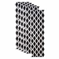 Set 6 Panouri riflaj acustic decorativ, MDF si pasla, Naimeed D6238, 240x30x1.8cm, Alb