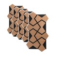 Set 5 Panouri riflaje acustice decorative, HDF si pasla, Naimeed D6753, 85x48x1.8cm, Stejar Inchis Set 5 Panouri riflaje acustice decorative, HDF si pasla, Naimeed D6753, 85x48x1.8cm, Stejar Inchis