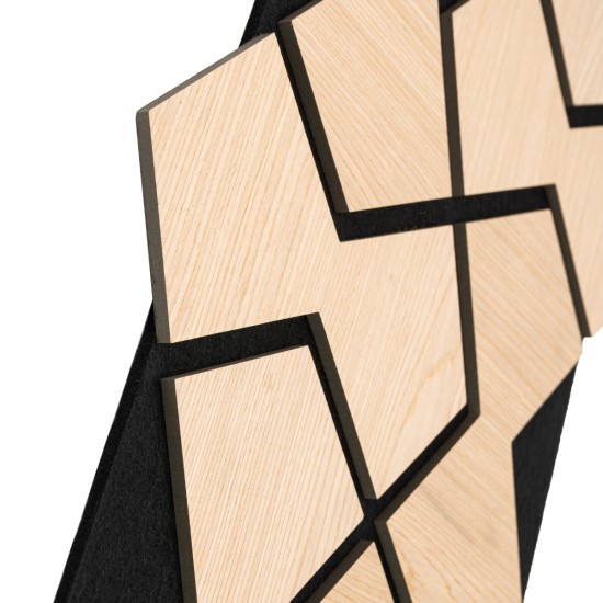 Set 5 Panouri riflaje acustice decorative, HDF si pasla, Naimeed D6755, 85x48x1.8cm, Stejar Set 5 Panouri riflaje acustice decorative, HDF si pasla, Naimeed D6755, 85x48x1.8cm, Stejar