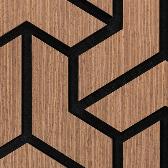 Set 5 Panouri riflaje acustice decorative, HDF si pasla, Naimeed D6761, 90x45x1.8cm, Stejar inchis Set 5 Panouri riflaje acustice decorative, HDF si pasla, Naimeed D6761, 90x45x1.8cm, Stejar inchis