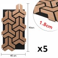 Set 5 Panouri riflaje acustice decorative, HDF si pasla, Naimeed D6761, 90x45x1.8cm, Stejar inchis Set 5 Panouri riflaje acustice decorative, HDF si pasla, Naimeed D6761, 90x45x1.8cm, Stejar inchis