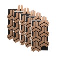 Set 5 Panouri riflaje acustice decorative, HDF si pasla, Naimeed D6761, 90x45x1.8cm, Stejar inchis Set 5 Panouri riflaje acustice decorative, HDF si pasla, Naimeed D6761, 90x45x1.8cm, Stejar inchis
