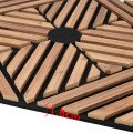 Set 5 Panouri riflaje acustice decorative, MDF si pasla, Naimeed D6770, 60x60x1.8cm, Stejar inchis Set 5 Panouri riflaje acustice decorative, MDF si pasla, Naimeed D6770, 60x60x1.8cm, Stejar inchis