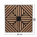 Set 5 Panouri riflaje acustice decorative, MDF si pasla, Naimeed D6770, 60x60x1.8cm, Stejar inchis Set 5 Panouri riflaje acustice decorative, MDF si pasla, Naimeed D6770, 60x60x1.8cm, Stejar inchis
