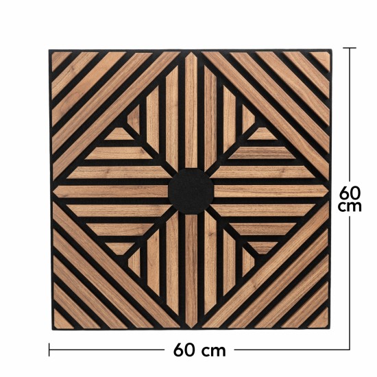 Set 5 Panouri riflaje acustice decorative, MDF si pasla, Naimeed D6770, 60x60x1.8cm, Stejar inchis Set 5 Panouri riflaje acustice decorative, MDF si pasla, Naimeed D6770, 60x60x1.8cm, Stejar inchis