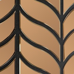 Panou riflaj acustic decorativ, Oglinda si pasla, Naimeed D6778, 90x80x1.2cm, Maro