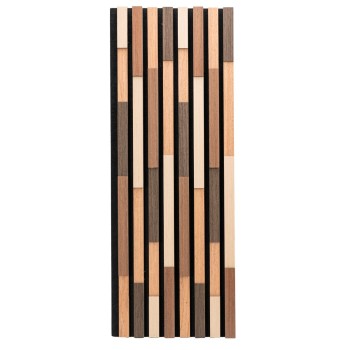 Set 5 Panouri riflaje acustice decorative, HDF si pasla, Naimeed D6779, 80x30x1.8cm, Multicolor