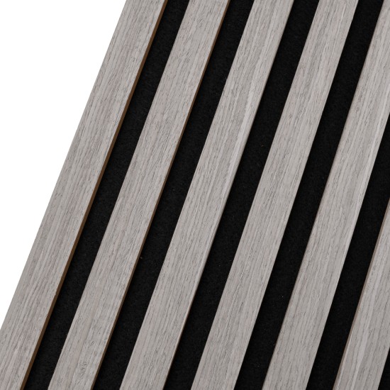 Set 6 Panouri riflaj acustic decorativ, MDF si pasla, Naimeed D7101, 270x30x1.8cm, Gri Set 6 Panouri riflaj acustic decorativ, MDF si pasla, Naimeed D7101, 270x30x1.8cm, Gri