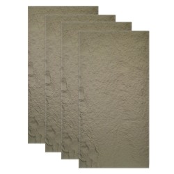 Set 4 x Panou Decorativ 3D, Naimeed D5737, ultrausor, design elegant, PU, 120 x 60 x 3 cm, Crem