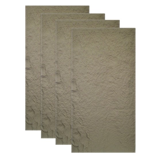 Set 4 x Panou Decorativ 3D, Naimeed D5737, ultrausor, design elegant, PU, 120 x 60 x 3 cm, Crem