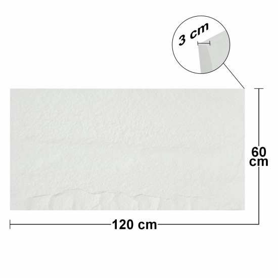 Set 10 x Panou Decorativ 3D, Naimeed D5738, ultrausor, design elegant, PU, 120 x 60 x 3 cm, Alb