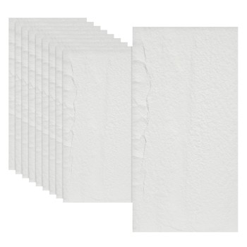 Set 10 x Panou Decorativ 3D, Naimeed D5738, ultrausor, design elegant, PU, 120 x 60 x 3 cm, Alb