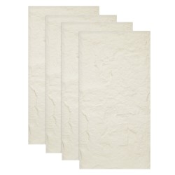 Set 4 x Panou Decorativ 3D, Naimeed D5744, ultrausor, design elegant, PU, 120 x 60 x 3 cm, Crem deschis