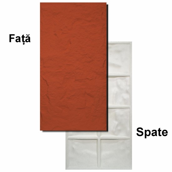 Set 4 x Panou Decorativ 3D, Naimeed D5745, ultrausor, design elegant, PU, 120 x 60 x 3 cm, Rosu