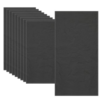 Set 10 x Panou Decorativ 3D, Naimeed D5746, ultrausor, design elegant, PU, 120 x 60 x 3 cm, Negru