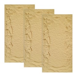 Set 3 x Panou Decorativ 3D, Naimeed D5749, ultrausor, design elegant, PU, 120 x 60 x 5 cm, Crem