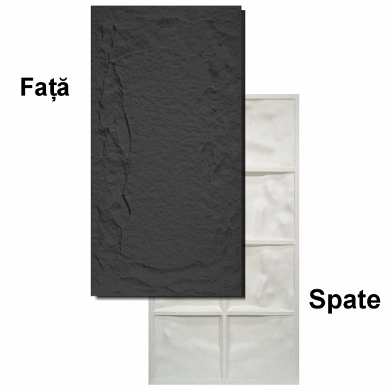 Set 6 x Panou Decorativ 3D, Naimeed D5751, ultrausor, design elegant, PU, 120 x 60 x 5 cm, Negru