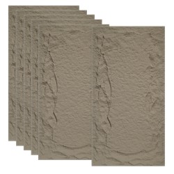 Set 6 x Panou Decorativ 3D, Naimeed D5752, ultrausor, design elegant, PU, 120 x 60 x 5 cm, Maro