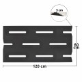 Set 8 x Panou Decorativ 3D, Naimeed D5765, ultrausor, design elegant, PU, 120 x 60 x 3 cm, Negru