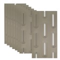 Set 8 x Panou Decorativ 3D, Naimeed D5766, ultrausor, design elegant, PU, 120 x 60 x 3 cm, Crem