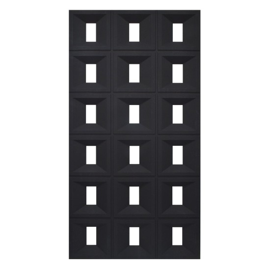 Set 8 x Panou Decorativ 3D, Naimeed D5768, ultrausor, design elegant, PU, 120 x 60 x 3 cm, Negru