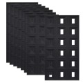 Set 8 x Panou Decorativ 3D, Naimeed D5768, ultrausor, design elegant, PU, 120 x 60 x 3 cm, Negru