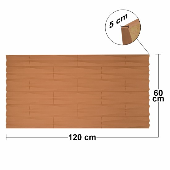 Set 5 x Panou Decorativ 3D, Naimeed D5775, ultrausor, design elegant, PU, 120 x 60 x 2.5 cm, Portocaliu Set 5 x Panou Decorativ 3D, Naimeed D5775, ultrausor, design elegant, PU, 120 x 60 x 2.5 cm, Portocaliu