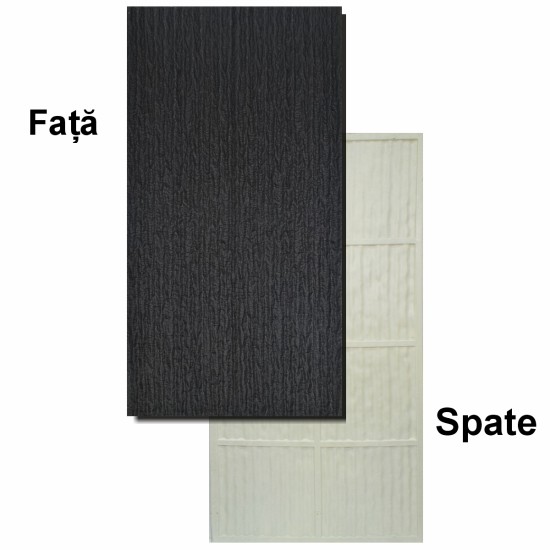 Set 6 x Panou Decorativ 3D, Naimeed D5785, ultrausor, design modern, PU, 120 x 60 x 2.5 cm, Negru