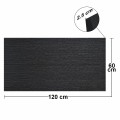 Set 6 x Panou Decorativ 3D, Naimeed D5785, ultrausor, design modern, PU, 120 x 60 x 2.5 cm, Negru