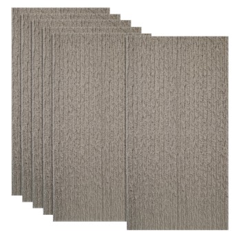 Set 6 x Panou Decorativ 3D, Naimeed D5786, ultrausor, design modern, PU, 120 x 60 x 2.5 cm, Crem