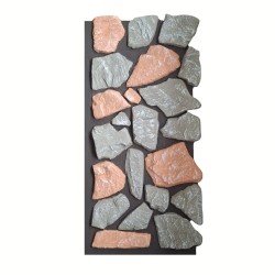 Panou decorativ 3D, efect piatră naturală, ultraușor, Naimeed D7571, pentru interior și exterior, 121x58x4cm, Multicolor