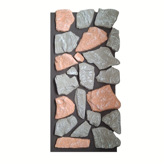 Panou decorativ 3D, efect piatră naturală, ultraușor, Naimeed D7571, pentru interior și exterior, 121x58x4cm, Multicolor