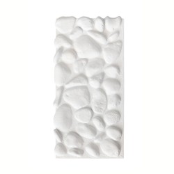 Panou decorativ 3D, efect piatră naturală, ultraușor, Naimeed D7576, pentru interior și exterior, 120x60x5.7cm, Alb