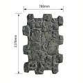 Panou decorativ 3D, efect piatră naturală, ultraușor, Naimeed D7584, pentru interior și exterior, 117x78x3cm, Gri inchis