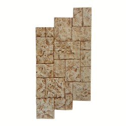 Panou decorativ 3D, efect piatră naturală, ultraușor, Naimeed D7592, pentru interior și exterior, 120x60x3cm, Crem nisipiu 