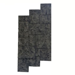 Panou decorativ 3D, efect piatră naturală, ultraușor, Naimeed D7594, pentru interior și exterior, 120x60x3cm, Gri antracit