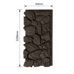 Panou decorativ 3D, efect piatră naturală, ultraușor, Naimeed D7601, pentru interior și exterior, 120x60x6cm, Negru